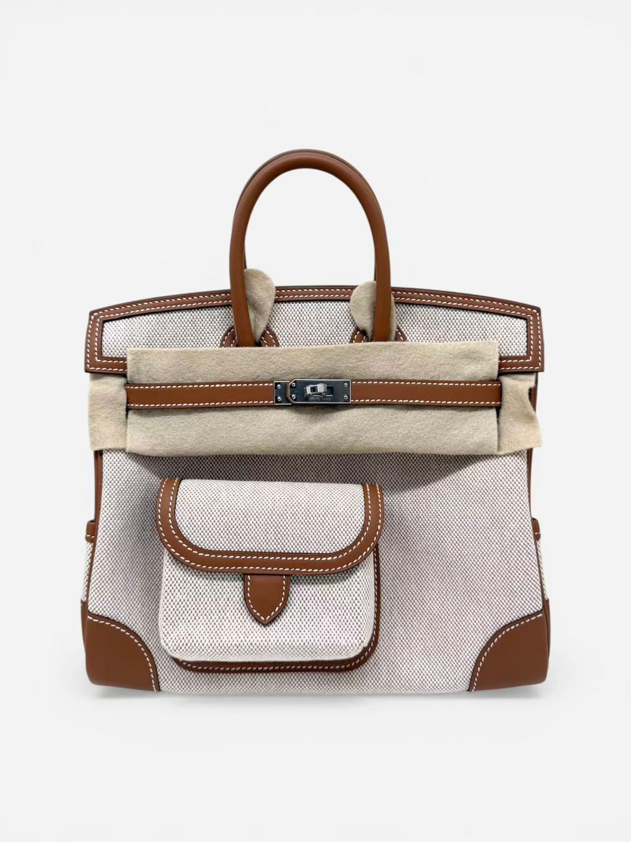 Hermes Birkin 25 Cargo Cargo Gold Ecru Panda PHW
