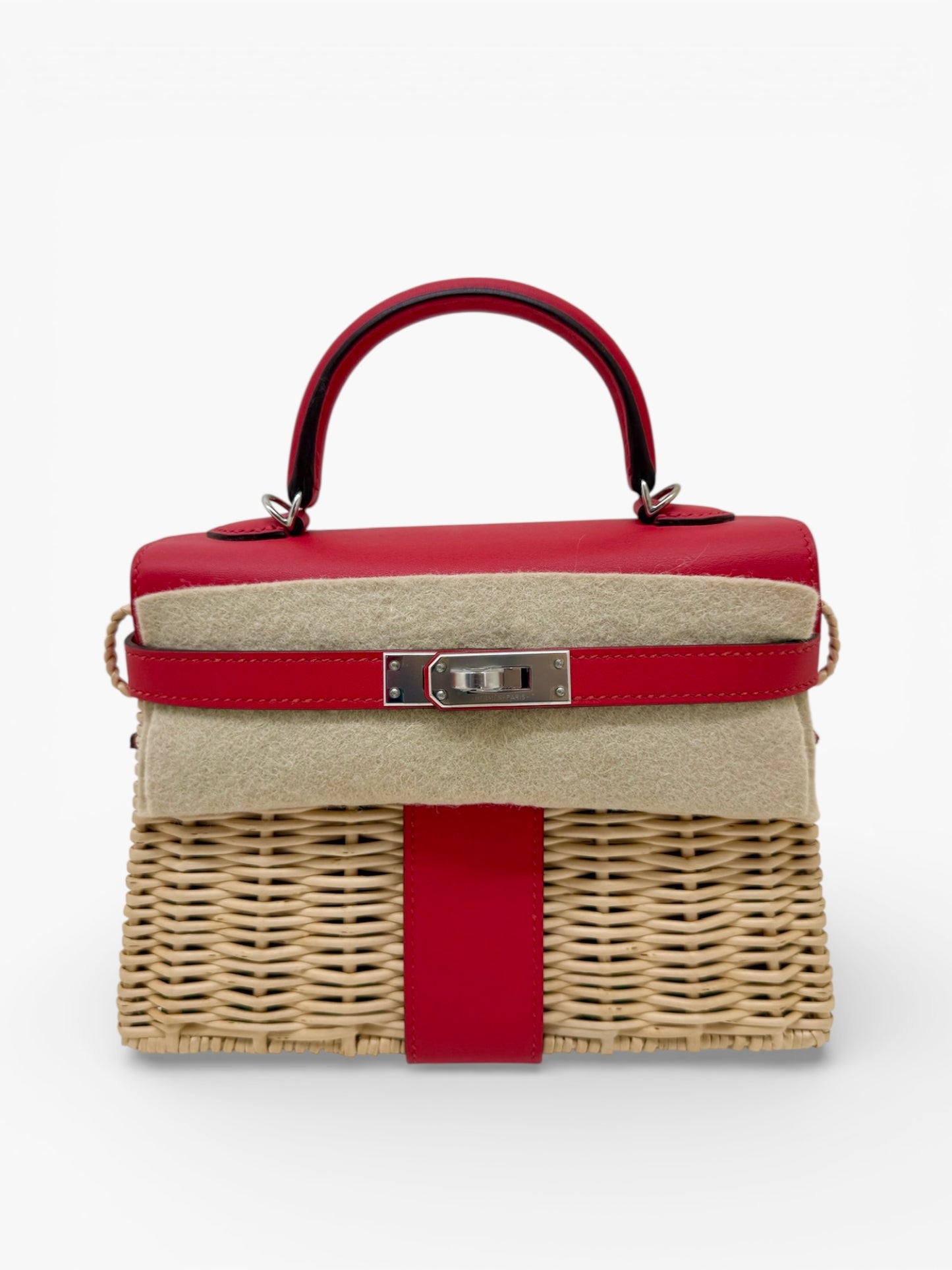 Hermes Mini Kelly Picnic Rouge De Coeur PHW