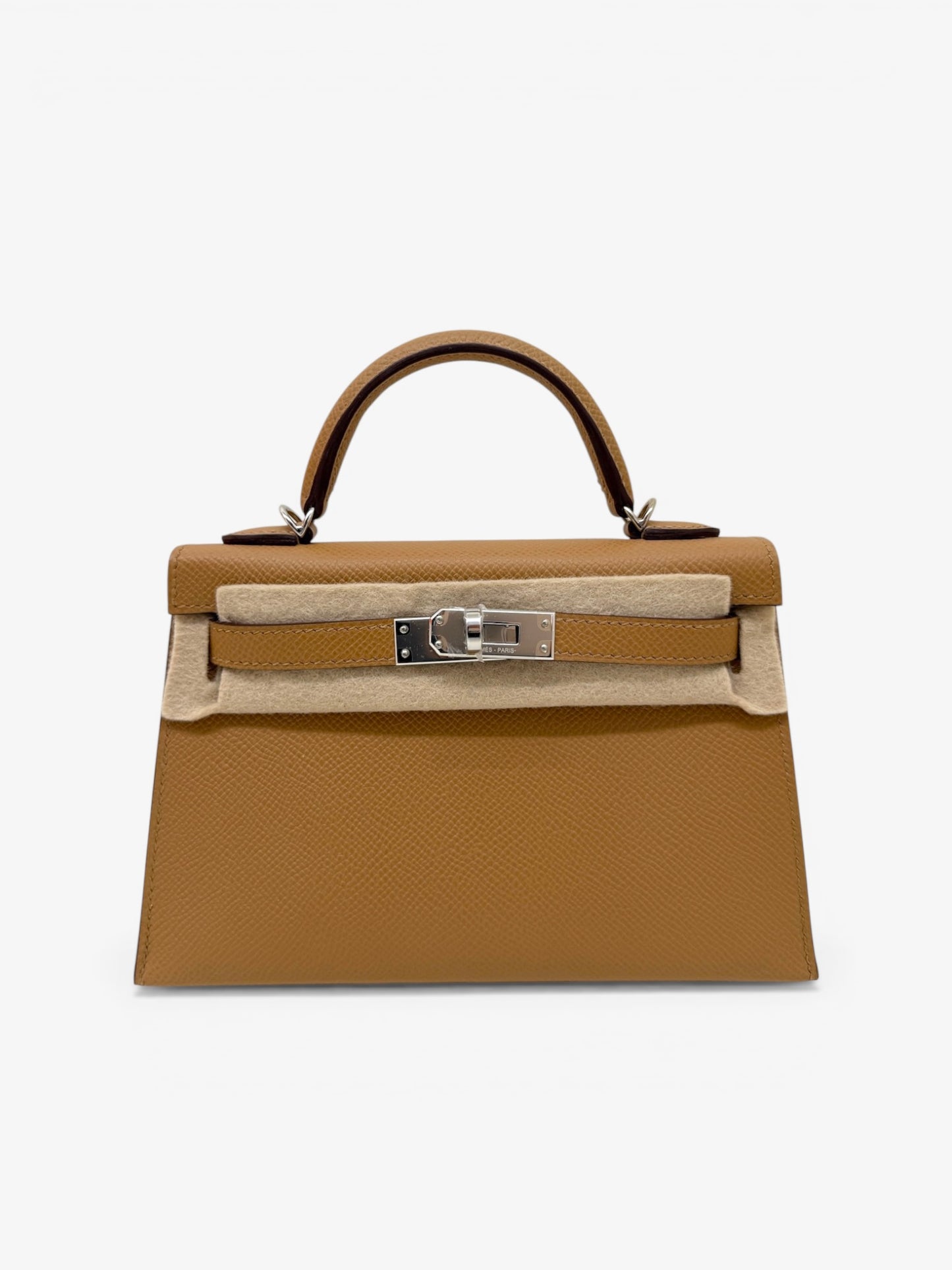Hermes Mini Kelly K20 Biscuit Espom PHW