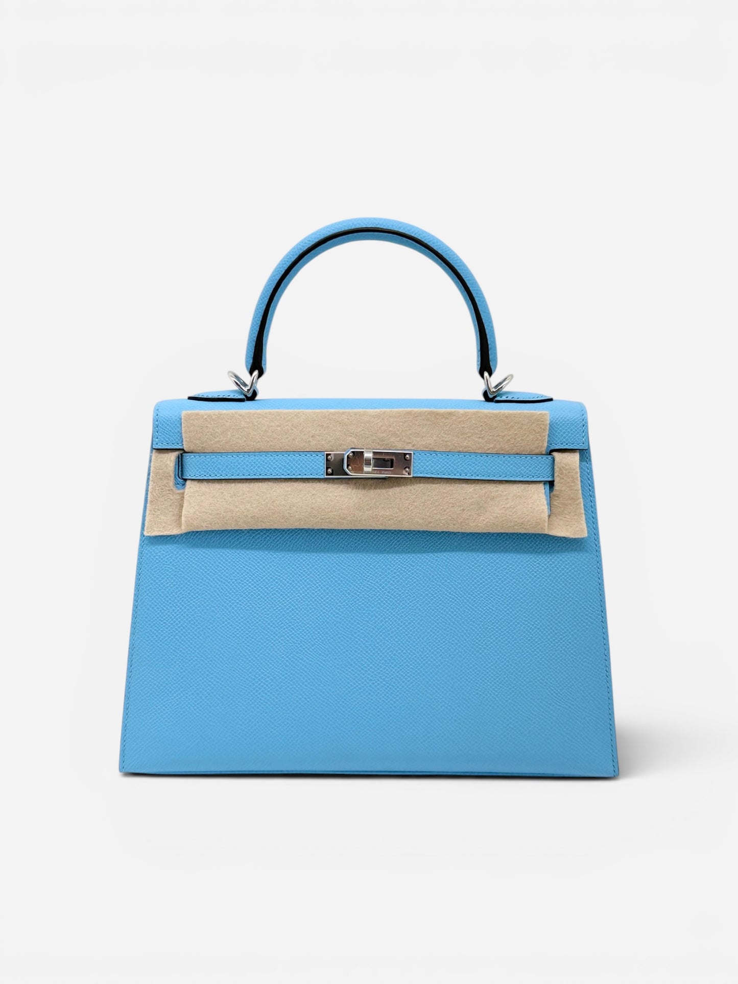 Hermes Kelly 25 Blue Celeste Espom PHW