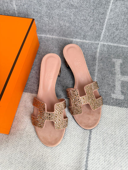 Hermes Oasis Sandal Pink Crystal - 36.5 (Brand New)