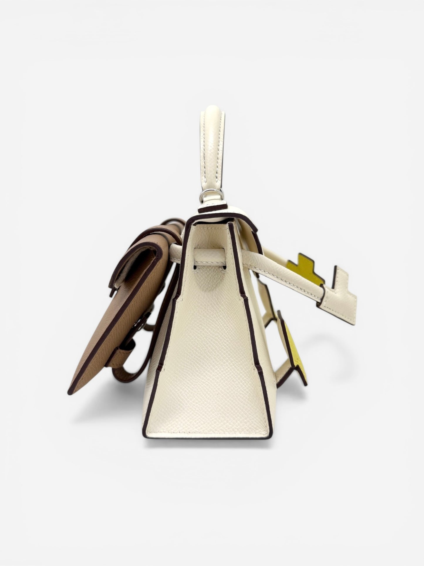 Hermes Kelly Doll Picto Nata/Lime/Mauve Sylvestre/Chai Epsom PHW