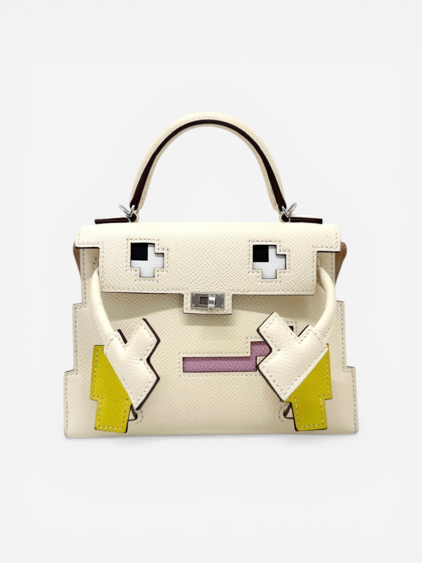 Hermes Kelly Doll Picto Nata/Lime/Mauve Sylvestre/Chai Epsom PHW