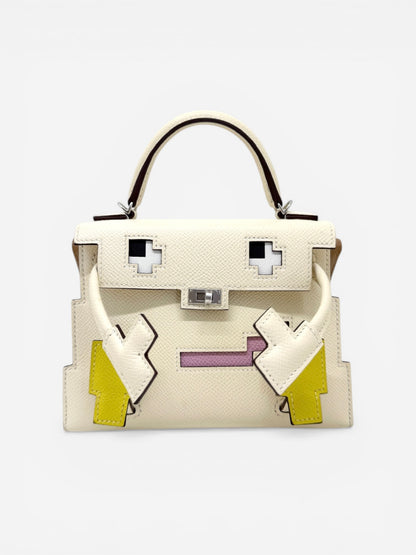 Hermes Kelly Doll Picto Nata/Lime/Mauve Sylvestre/Chai Epsom PHW