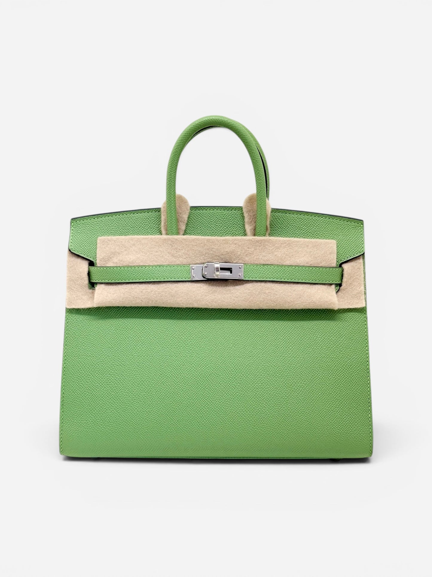 Hermes Birkin 25 Vert Criquet Epsom Sellier PHW